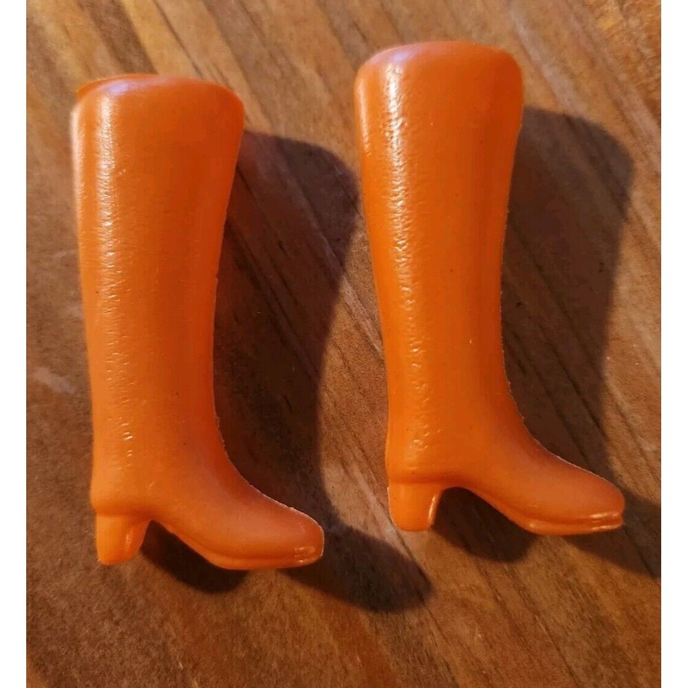 Vintage Mod Barbie Clone Orange Boots
